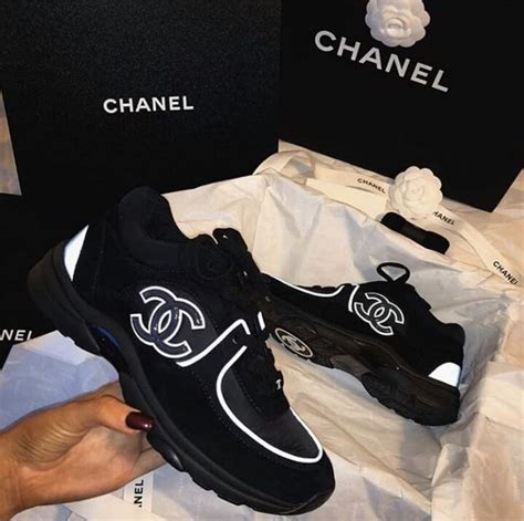 chanel black sneakers outfit.